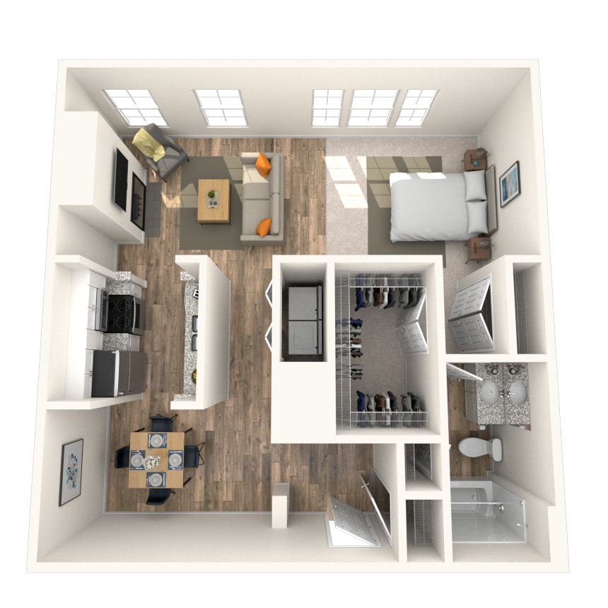 Floorplan image of unit 2418